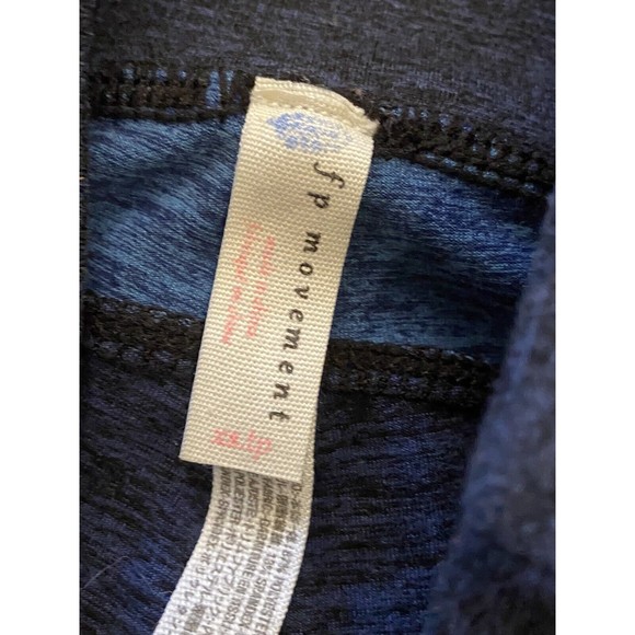 FP MOVEMENT by Free People Athletic Leggings XS Black Blue Heather Mesh - Picture 3 of 4